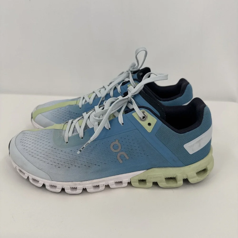 On Cloudflow Women's Niagara Meadow Running Shoes Ombré‎ Blue And Green Size 8
